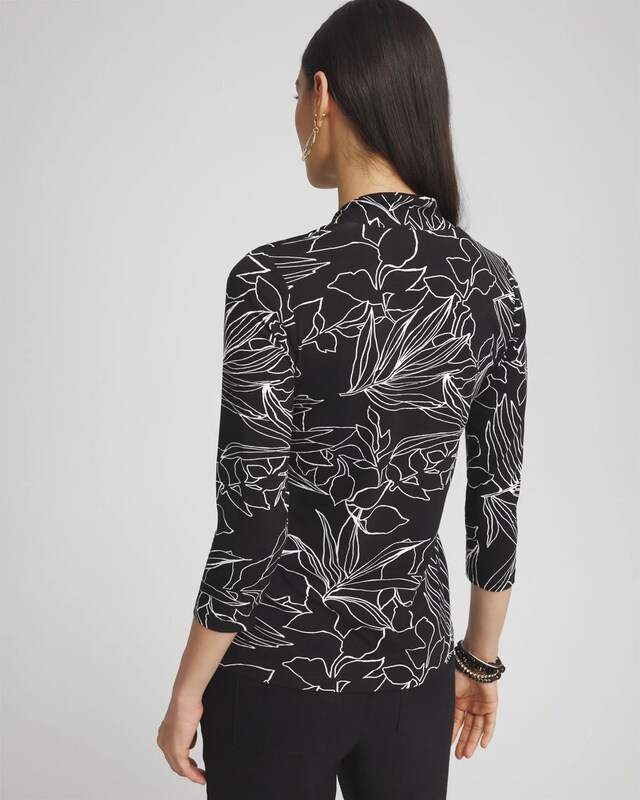 Touch of Cool Palms 3/4 Sleeve Tee - image 3